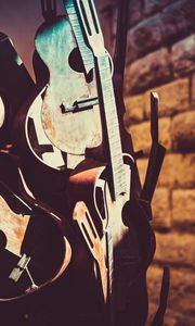 Preview wallpaper guitar, musical instrument, wooden