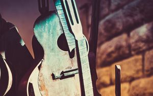 Preview wallpaper guitar, musical instrument, wooden