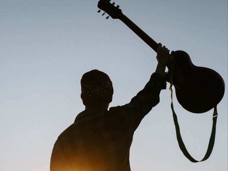 guitarist silhouette wallpaper