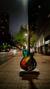 Preview wallpaper guitar, street, night