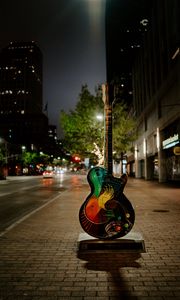 Preview wallpaper guitar, street, night