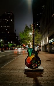 Preview wallpaper guitar, street, night