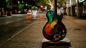 Preview wallpaper guitar, street, night