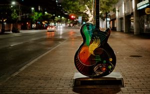 Preview wallpaper guitar, street, night