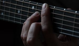 Preview wallpaper guitar, strings, fingers