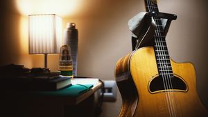 Preview wallpaper guitar, strings, fretboard, music