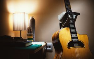 Preview wallpaper guitar, strings, fretboard, music