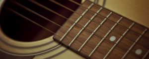 Preview wallpaper guitar, strings, metal, wood