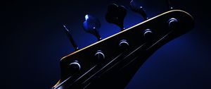 Preview wallpaper guitar, strings, music, dark, blue