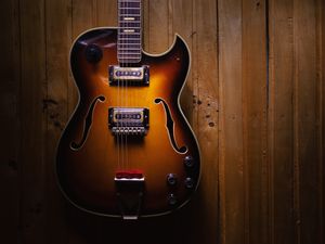 Preview wallpaper guitar, strings, music, brown