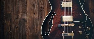 Preview wallpaper guitar, strings, music, wood