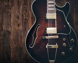 Preview wallpaper guitar, strings, music, wood