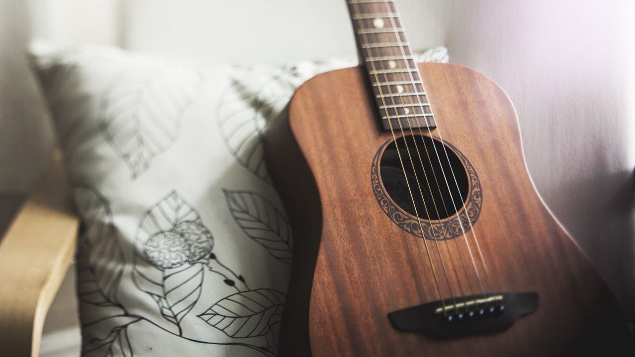 Wallpaper guitar, strings, music, wooden