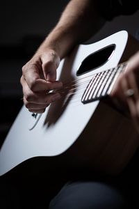 Preview wallpaper guitar, strings, music, hand, shadow