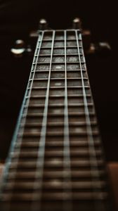 Preview wallpaper guitar, strings, neck guitar, frets, blur