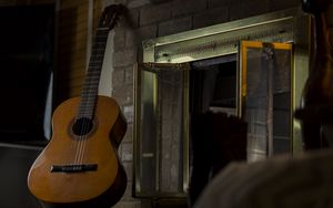 Preview wallpaper guitar, strings, wall, music
