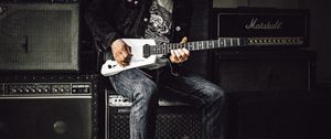 Preview wallpaper guitarist, electric guitar, rock, metal, music, style