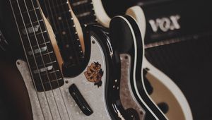 Preview wallpaper guitars, bass guitar, electric guitar, musical instruments
