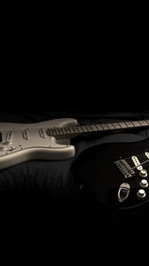 Preview wallpaper guitars, musical instruments, darkness, music