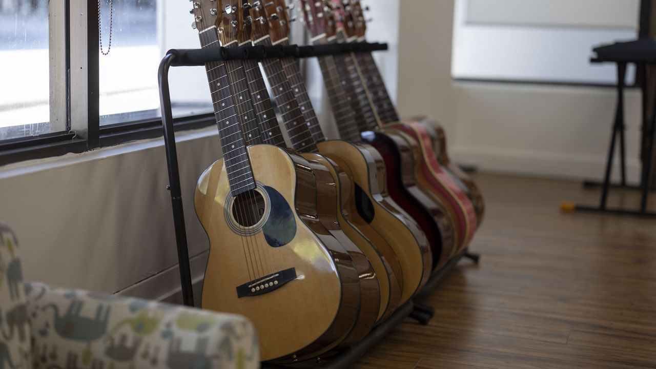 Wallpaper guitars, musical instruments, music, strings