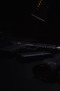 Preview wallpaper gun, weapon, ammunition, army, black