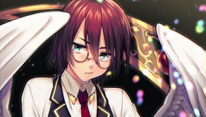 Preview wallpaper guy, angel, wings, glasses, anime, art