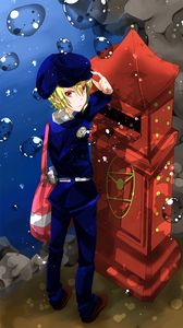 Preview wallpaper guy, cap, postman, bubbles, anime