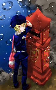 Preview wallpaper guy, cap, postman, bubbles, anime
