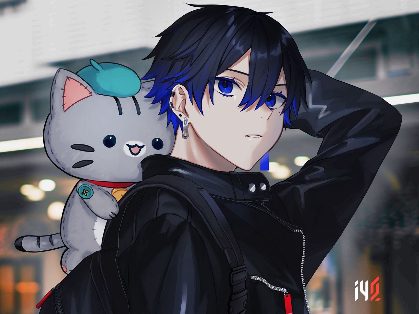 Download Cute Kawaii Anime Fashionable Cat Boy Wallpaper  Wallpaperscom