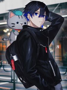 Preview wallpaper guy, cat, toy, cute, anime, art