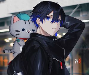 Preview wallpaper guy, cat, toy, cute, anime, art