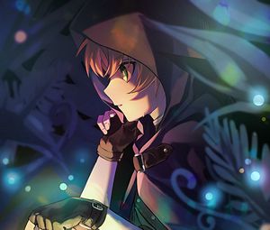 Preview wallpaper guy, cloak, magician, lantern, fantasy, anime, art