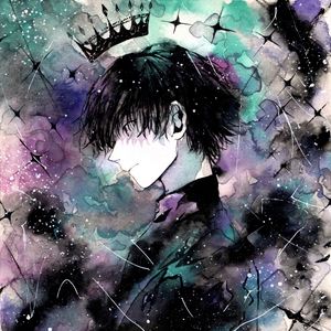 Preview wallpaper guy, crown, prince, watercolor, anime