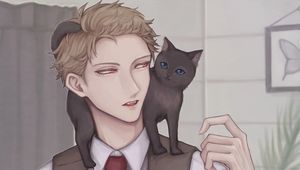 Preview wallpaper guy, demon, cat, anime, art