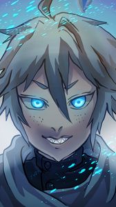 Preview wallpaper guy, demon, glance, anime, art, blue
