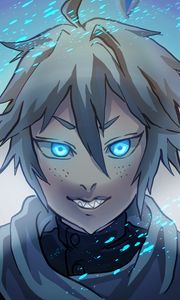 Preview wallpaper guy, demon, glance, anime, art, blue