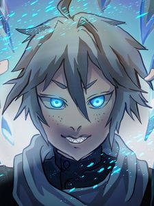 Preview wallpaper guy, demon, glance, anime, art, blue