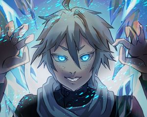 Preview wallpaper guy, demon, glance, anime, art, blue