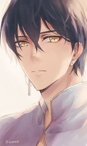 Preview wallpaper guy, earrings, glance, anime