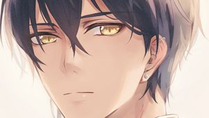 Preview wallpaper guy, earrings, glance, anime