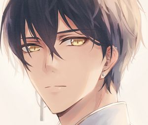 Preview wallpaper guy, earrings, glance, anime