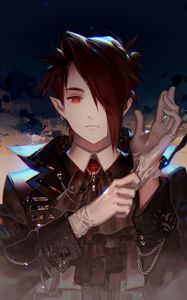 Preview wallpaper guy, elf, gloves, anime, art