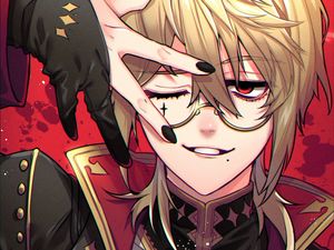 Preview wallpaper guy, gesture, smile, anime, art