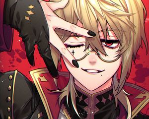 Preview wallpaper guy, gesture, smile, anime, art
