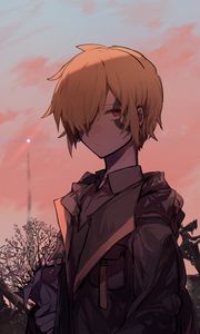 Preview wallpaper guy, glance, anime, art