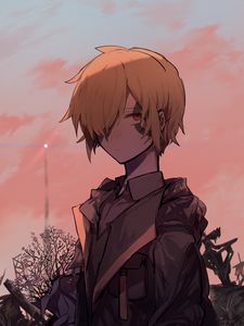 Preview wallpaper guy, glance, anime, art