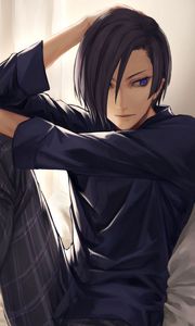 Preview wallpaper guy, glance, anime