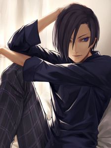 Preview wallpaper guy, glance, anime