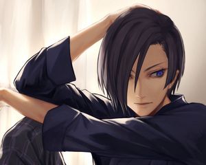 Preview wallpaper guy, glance, anime