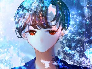 Preview wallpaper guy, glance, anime, art, blue